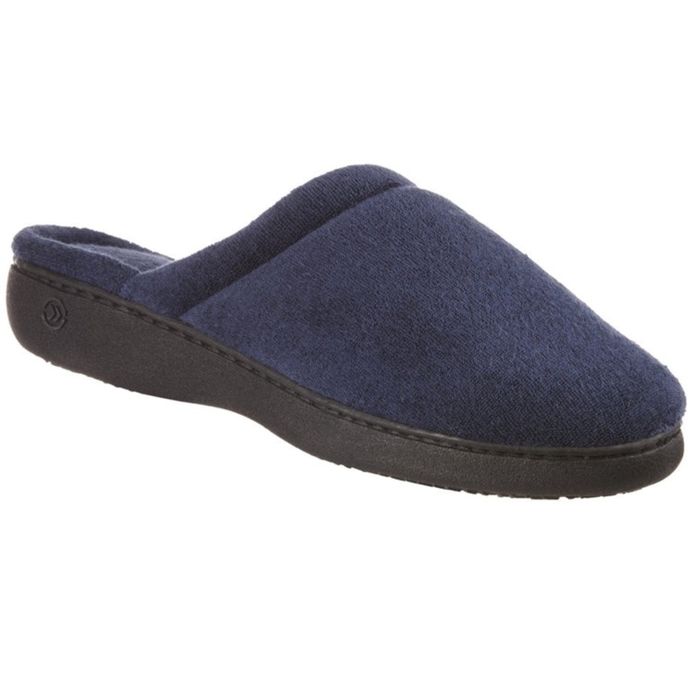 isotoner Women’s Terry Clog Slippers Navy Blue size 7.5-8